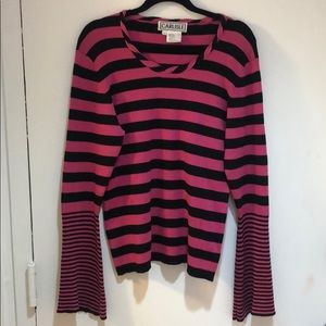 Carlisle silk-blend stripped sweater long sleeves